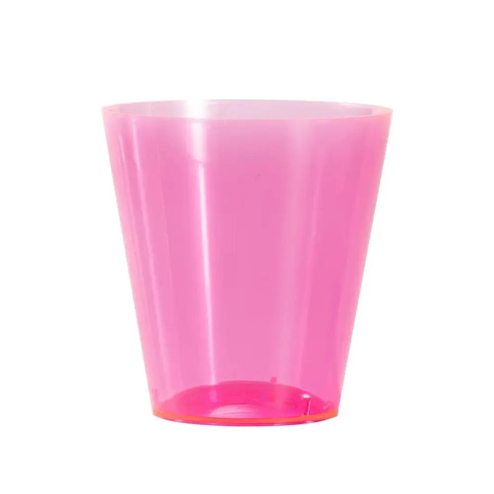1 oz Shot glasses Neon Hard Plastic -Pack of 50Pcs Red Ampack
