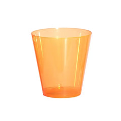 1 oz Shot glasses Neon Hard Plastic -Pack of 50Pcs Orange Ampack