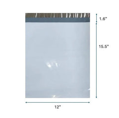 12x15.5 inch 2Mil Poly Mailers - Shipping Envelopes - Self sealing plastic Mailing bag -50Pcs/Pack Ampack
