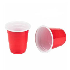 2 oz Red Shot glasses-disposable plastic Mini Red Party cups -20Ct. Ampack
