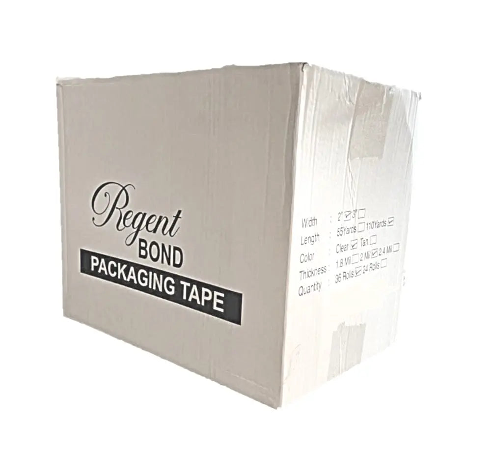 2" x 110 Yards - 2.0 Mil (True Mil) Clear White - Carton Packing Tape - 36 Rolls/Case Ampack