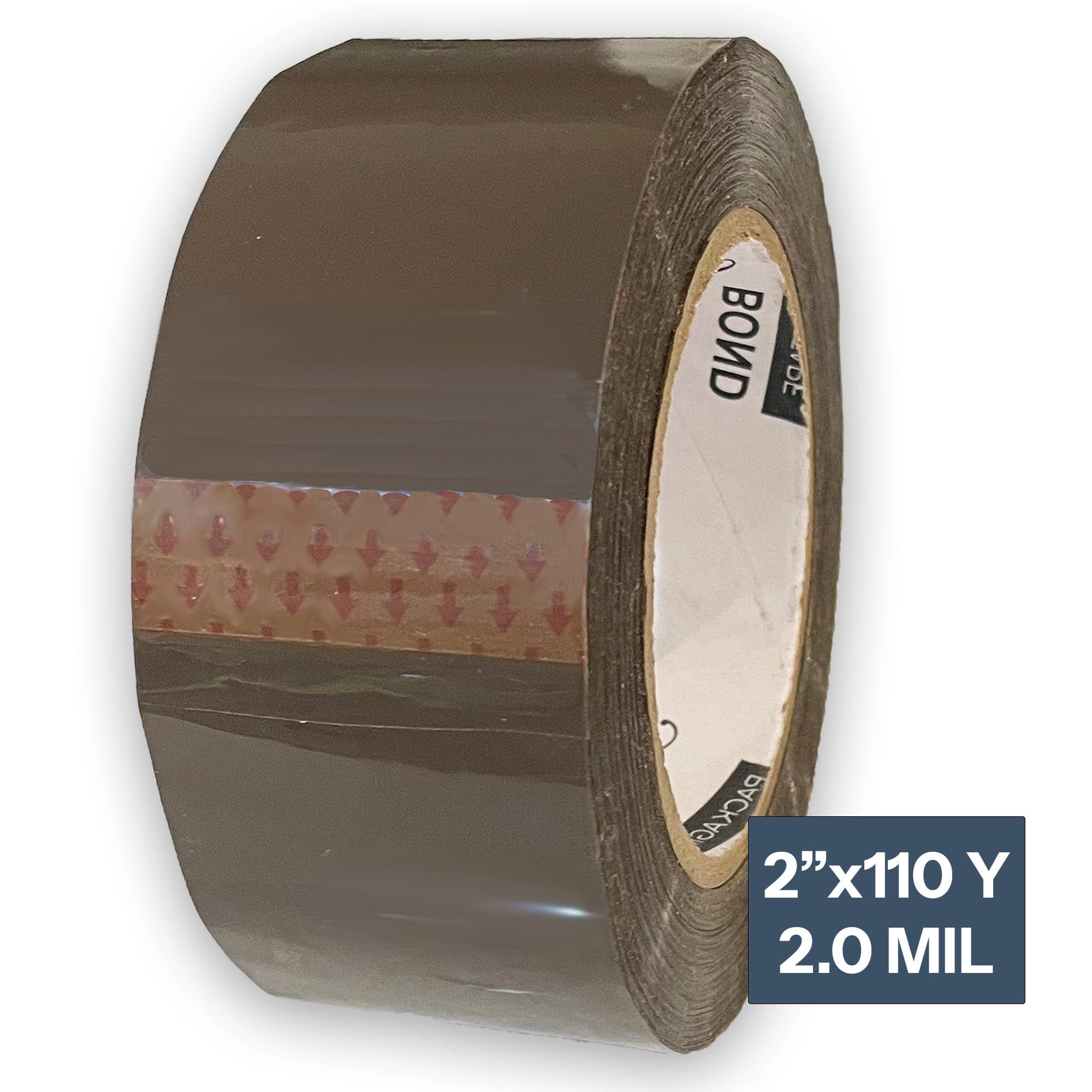2" x 110 Yards - 2.0 Mil (True Mil) Tan - Carton Packing Tape - 36 Rolls/Case Ampack