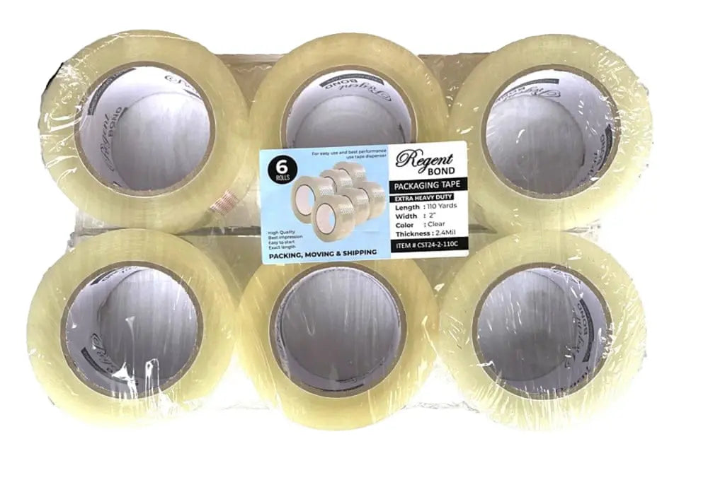 2" x 110 Yards - 2.4 Mil Clear - Carton Packing Tape - 6 Rolls/Case Ampack