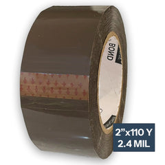 2" x 110 Yards - 2.4 Mil (True Mil) Tan - Carton sealing Tape - 36 Rolls/Case Ampack