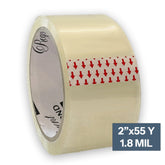 2" x 55 Yards - 1.8 Mil (True Mil) Clear White - Carton Packing Tape - 36 Rolls/Case Ampack