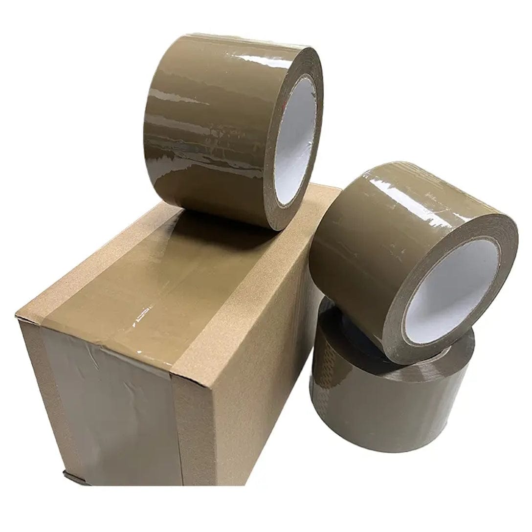 3" x 110 Yards - 2.0 Mil Tan - Carton Packing Tape - 24 Rolls/Case Ampack