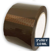 3" x 110 Yards - 2.0 Mil (True Mil) Tan - Carton Packing Tape - 24 Rolls/Case Ampack