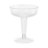 4 oz Champagne glasses Clear Hard Plastic -Pack of 6Pcs Ampack