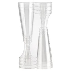 5 oz Champagne Flute glasses -Clear Hard Plastic -Pack of 6Pcs Ampack