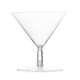 5 oz Martini Glasses 2 piece - Clear Hard Plastic - Pack of 6Pcs Ampack