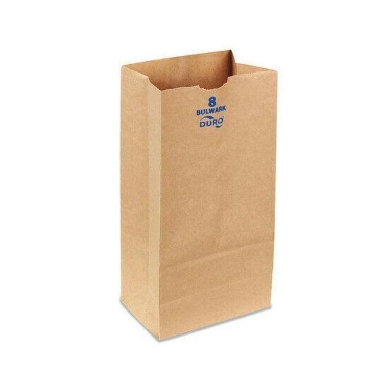 DURO #8 BULWARK (Extra heavy duty) Brown Kraft paper Bag- 400Pcs- 6.125x 4.125x 12.4375 DURO