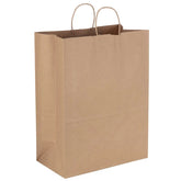 Kraft Paper Bag with Twisted Handles, Large (Mart) - 13.00 x 7.00 x 17.00 Inch - 250 Pack Ampack