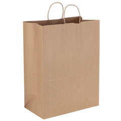 Kraft Paper Bag with Twisted Handles, Large (Mart) - 13.00 x 7.00 x 17.00 Inch - 250 Pack Ampack