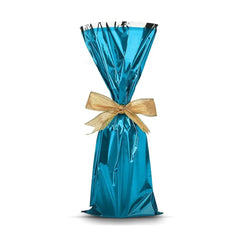 Mylar Metallic wine Gift Bags-BLUE- 6.5 x 18 - Pack of 100 Pcs Ampack
