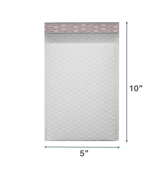 Poly Bubble Mailer, Self-Seal waterproof bubble padded mailing envelopes 5x10 inch #00 - 250 Pcs/Cs Ampack