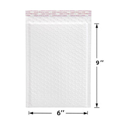 Poly Bubble Mailer, Self-Seal waterproof bubble padded mailing envelopes 6x10 inch #0 - 250 Pcs/Cs Ampack