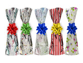 Printed Mylar Metallic Wine Gift Bags, Assorted - 7.00 x 18.00 - 500Pcs/Case Ampack