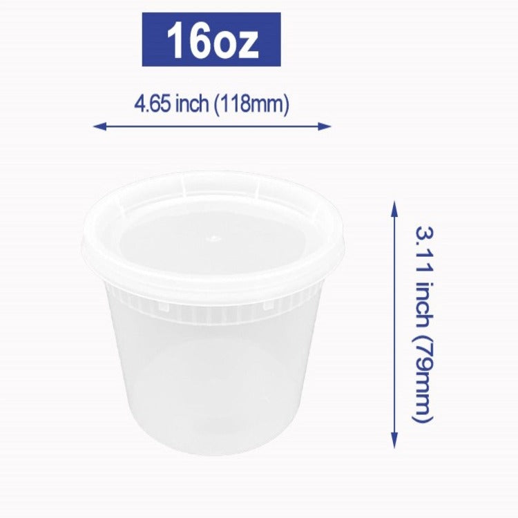 Deli Containers Standard for food storage and takeout -16 oz -500 Pcs/case - Ampack