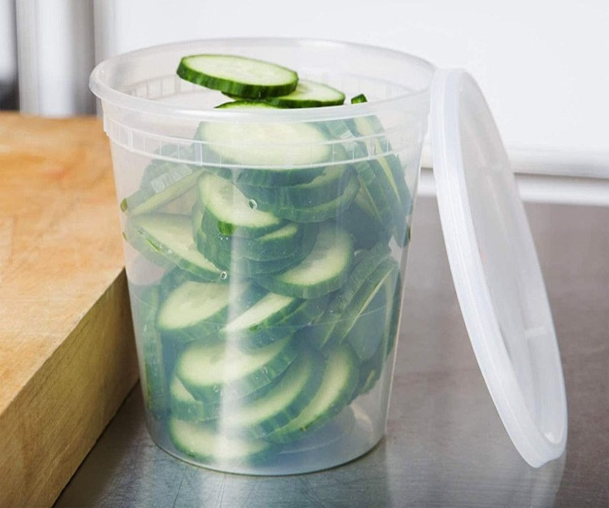 Deli Containers Heavy-duty with airtight lids- 24 Oz - 240 sets/case - Ampack