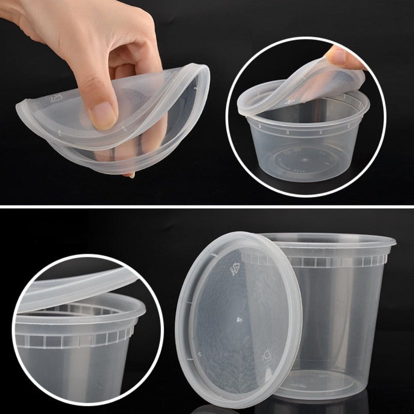 Deli Containers Heavy-duty with airtight lids- 24 Oz - 240 sets/case - Ampack