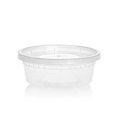 Deli Containers Heavy-duty with airtight lids- 8 Oz- 240 sets/case - Ampack