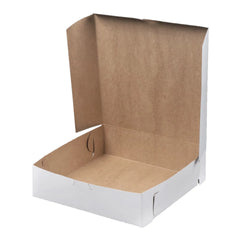 Pie box/Bakery box 9"x9"x2.5" White 25Pcs Ampack