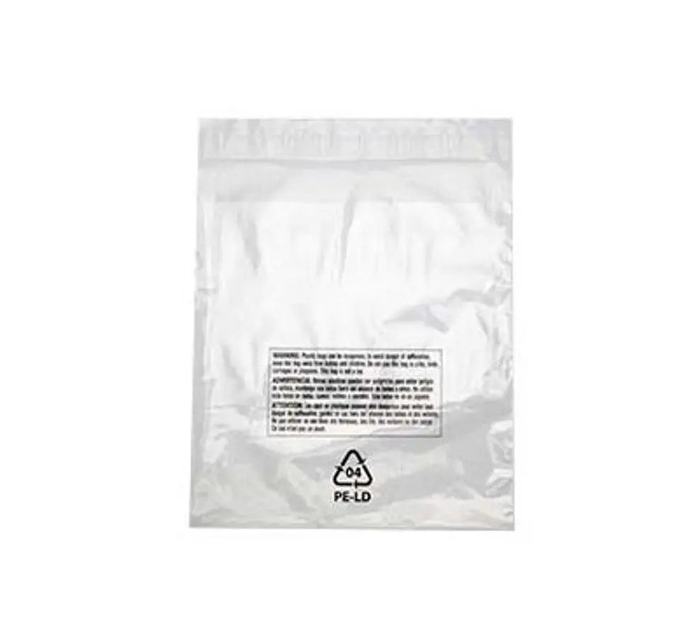 Copy of Poly bags Lip and Tape Resealable 12x18 1.5Mil with Suffocation Warning- 1000Pcs/Case Ampack
