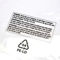 Poly bags Lip and Tape Resealable 14x20 1.5Mil with Suffocation Warning- 1000Pcs/Case Ampack