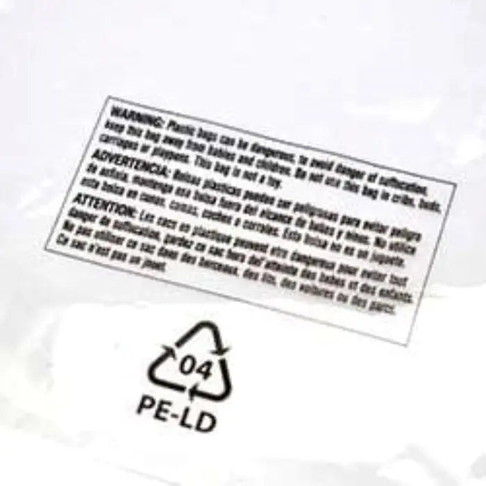 Poly bags Lip and Tape Resealable 18x24 1.5Mil with Suffocation Warning- 500Pcs/Case Ampack