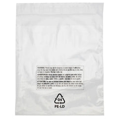 Poly bags Lip and Tape Resealable 8x10 1.5Mil with Suffocation Warning- 1000Pcs/Case Ampack