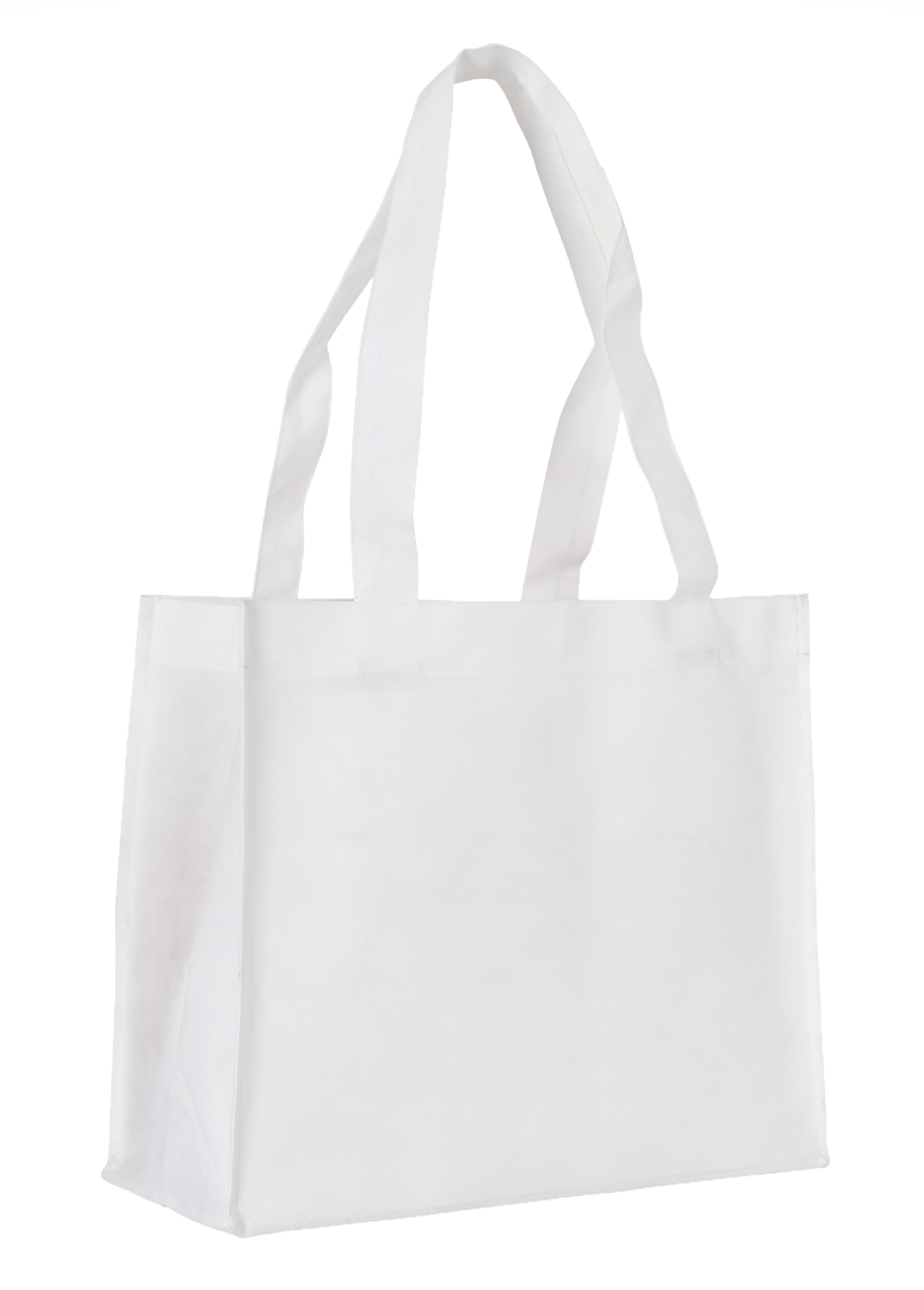 Reusable shopping tote bag - Heavy-Duty 14Wx12Hx6D 25, 50, 100, and 250Pcs 25Pcs / White Ampack