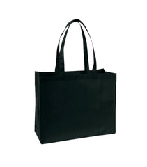 Reusable shopping tote bag - Heavy-Duty 14Wx12Hx6D 25, 50, 100, and 250Pcs 25Pcs / Black Ampack