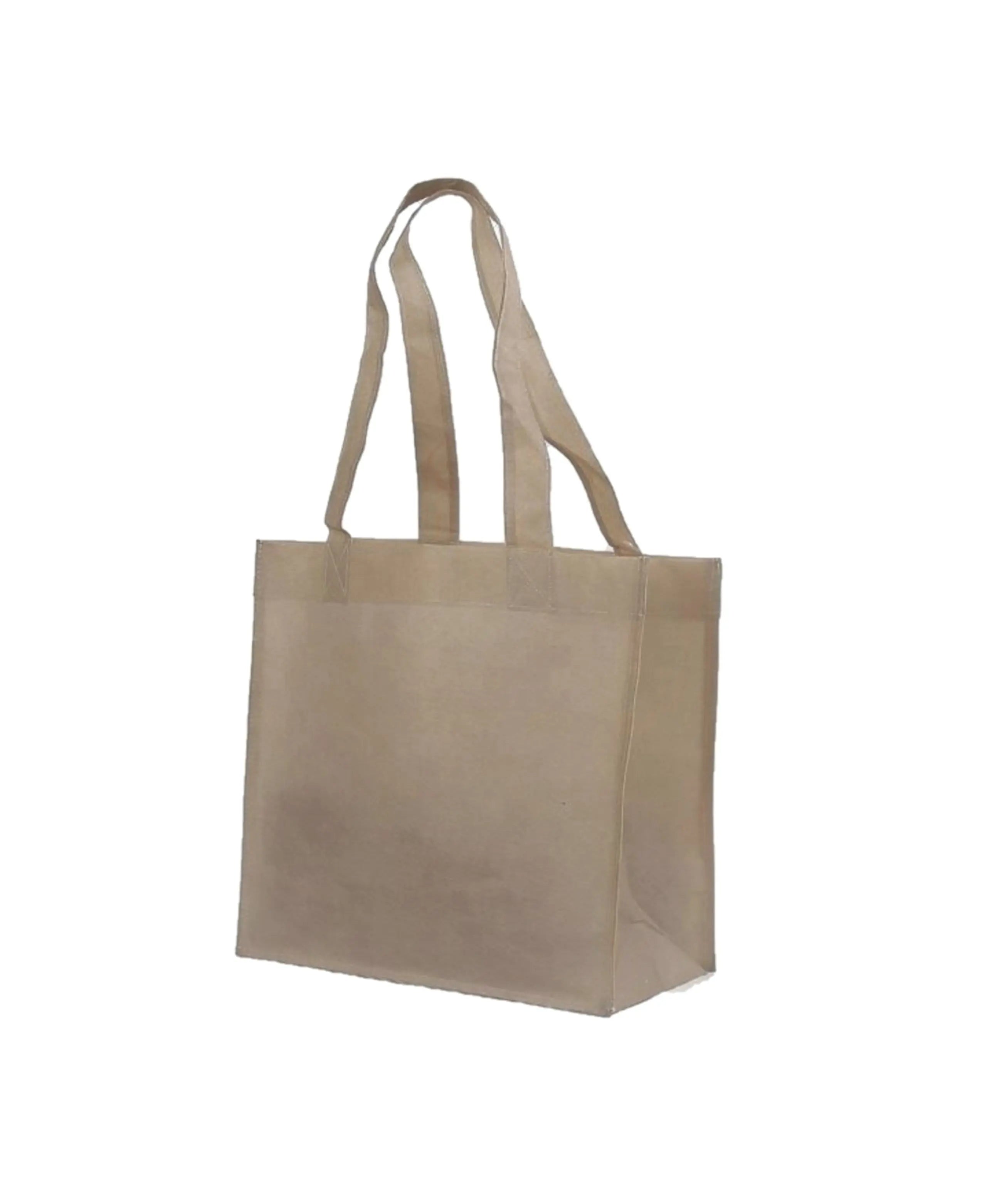 Reusable shopping tote bag - Heavy-Duty 20Wx16Hx6D 25, 50, 100, and 250Pcs 25Pcs / Natural Ampack