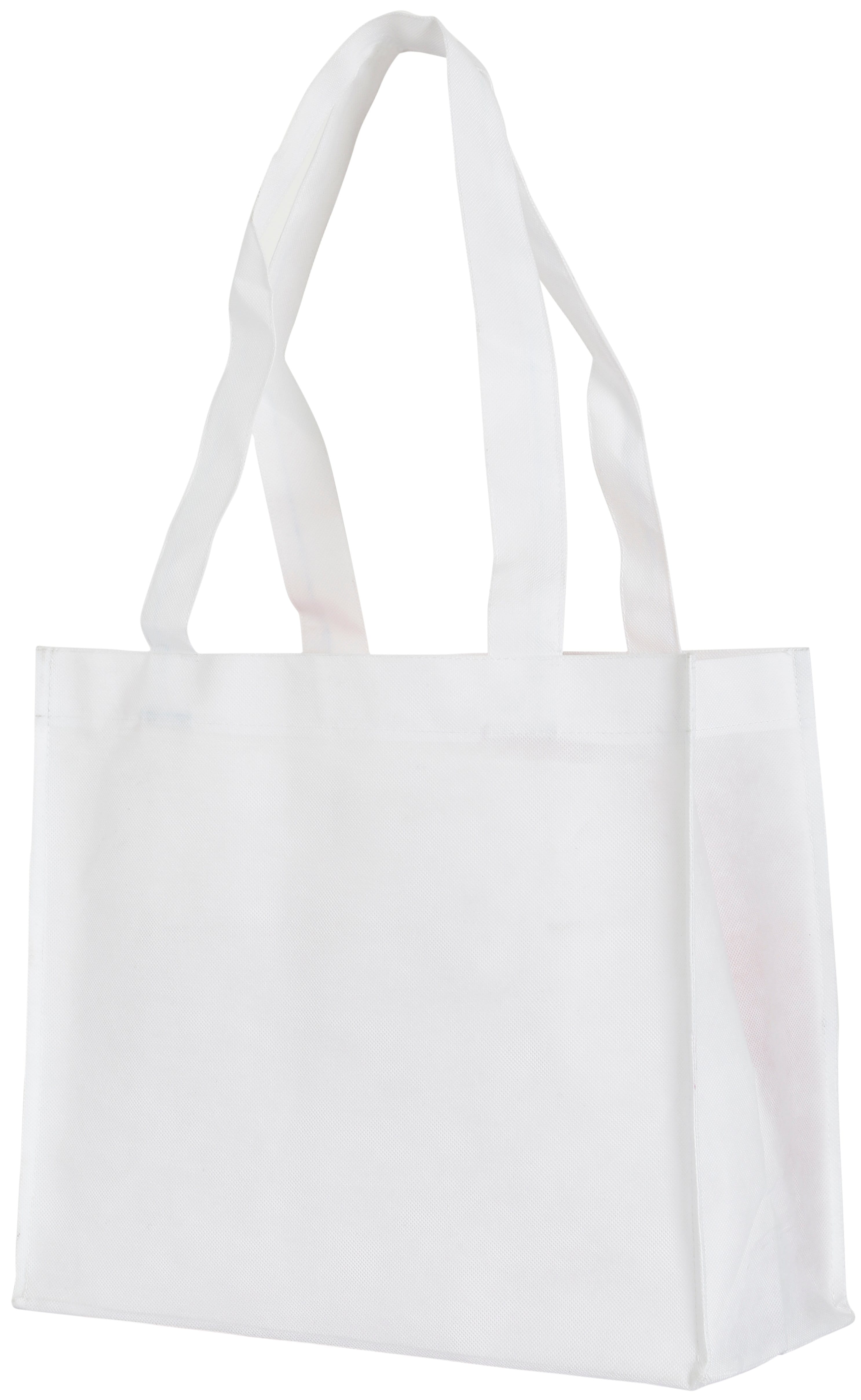Reusable shopping tote bag - Heavy-Duty 20Wx16Hx6D 25, 50, 100, and 250Pcs 25Pcs / White Ampack