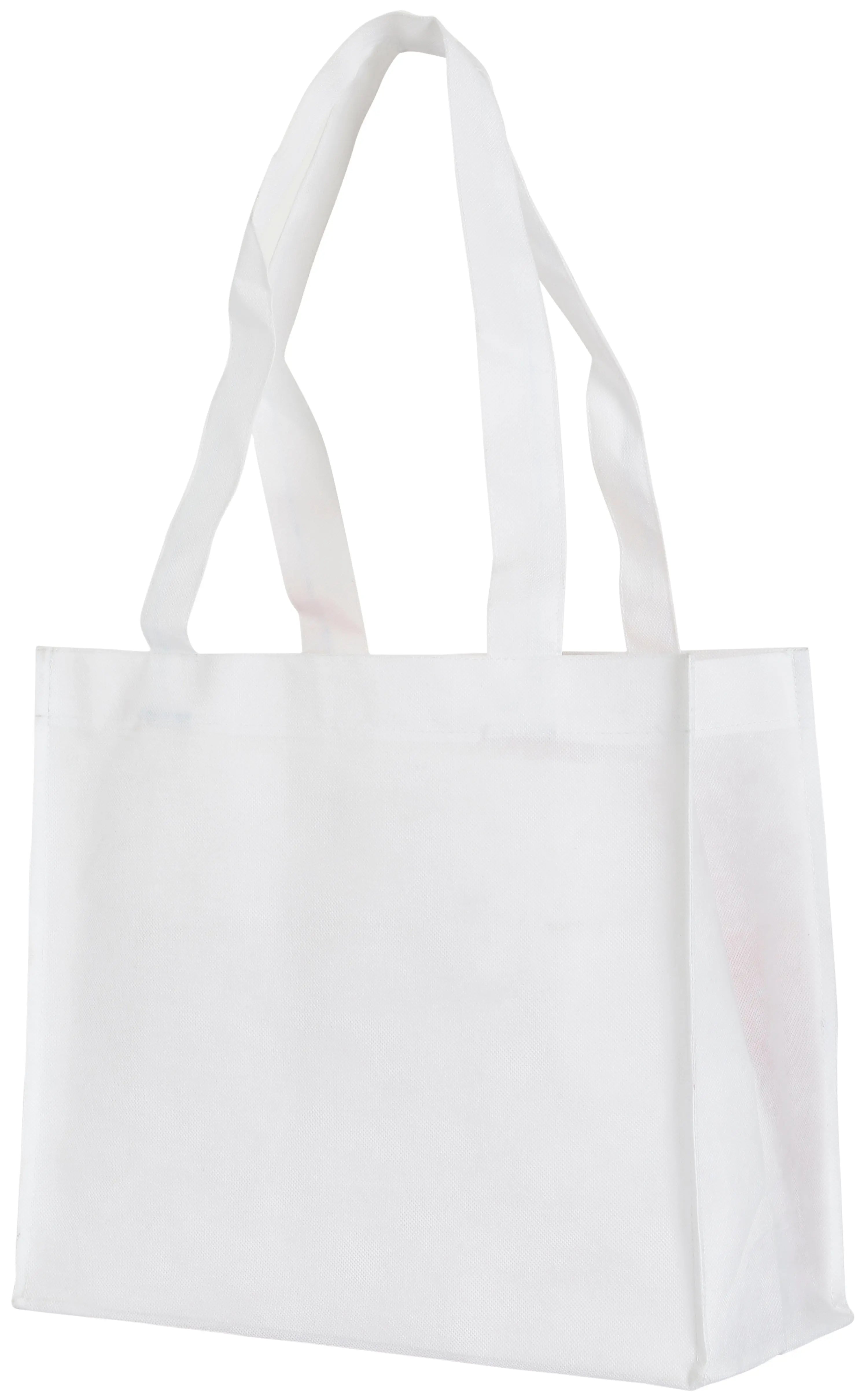 Reusable shopping tote bag - Heavy-Duty 20Wx16Hx6D 25, 50, 100, and 250Pcs 25Pcs / White Ampack