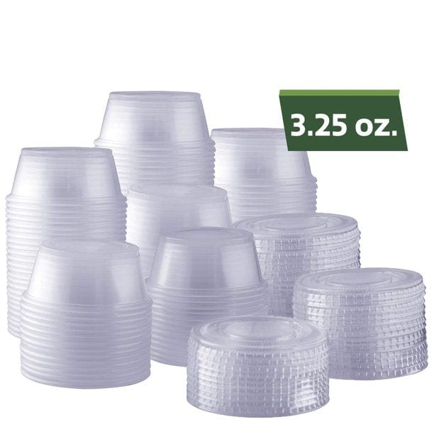 Souffle cup / Portion cup Round - 3.25oz Clear- 2500 Pcs/Case - Ampack
