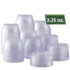 Souffle cup / Portion cup Round - 3.25oz Clear- 2500 Pcs/Case - Ampack