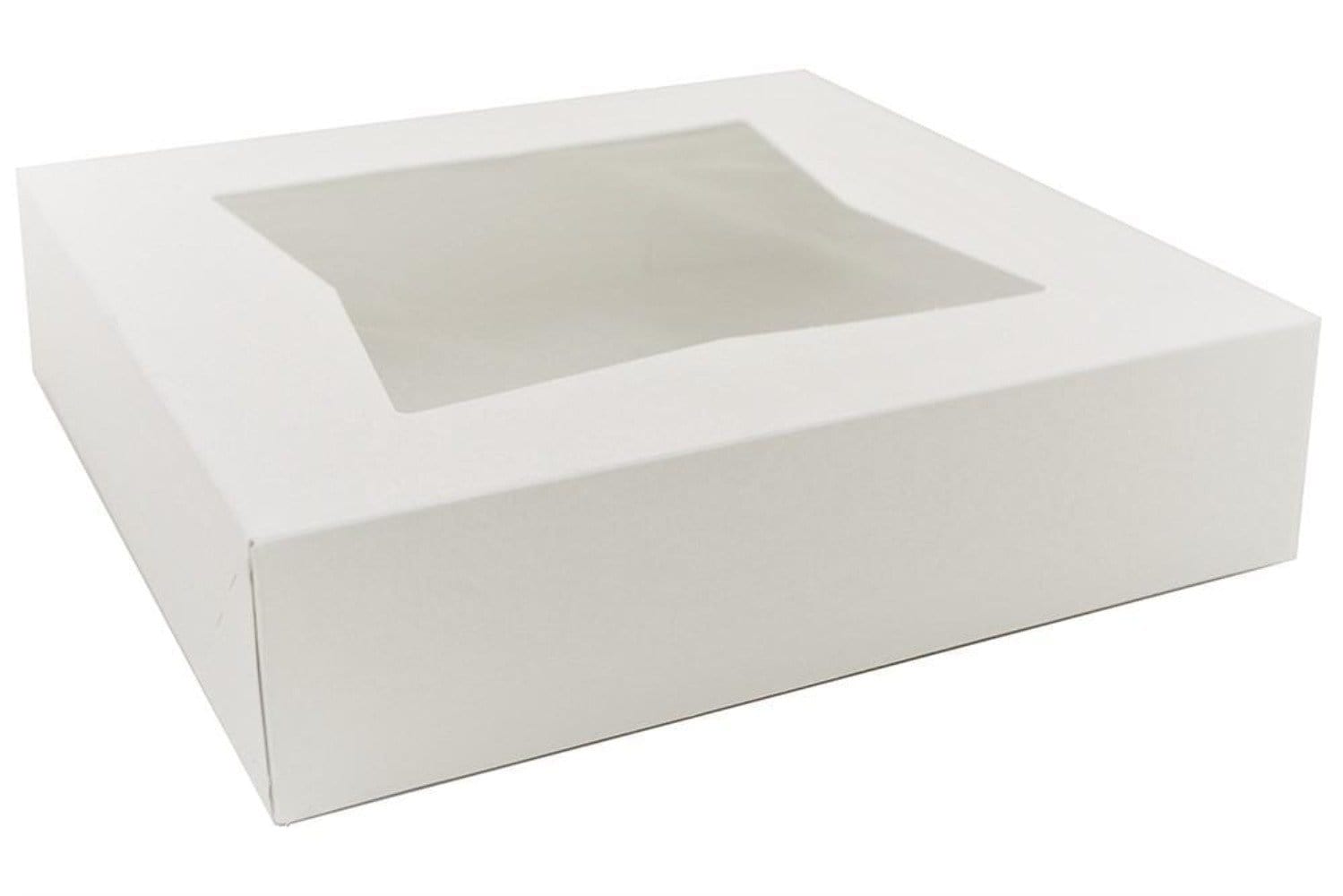 Window-Auto pop up-Pie box/Bakery box 10"x10"x2.5"-White 25Pcs Ampack