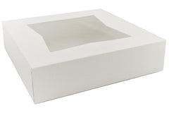 Window-Auto pop up-Pie box/Bakery box 10"x10"x2.5"-White 25Pcs Ampack