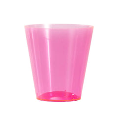 1 oz Shot glasses Neon Hard Plastic -Pack of 50Pcs Red Ampack