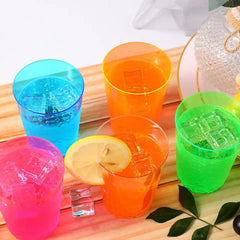 1 oz Shot glasses Neon Hard Plastic -Pack of 50Pcs Ampack