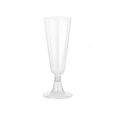5 oz Champagne Flute glasses -Clear Hard Plastic -Pack of 6Pcs Ampack