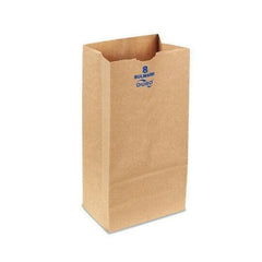 DURO #8 BULWARK (Extra heavy duty) Brown Kraft paper Bag- 400Pcs- 6.125x 4.125x 12.4375 DURO