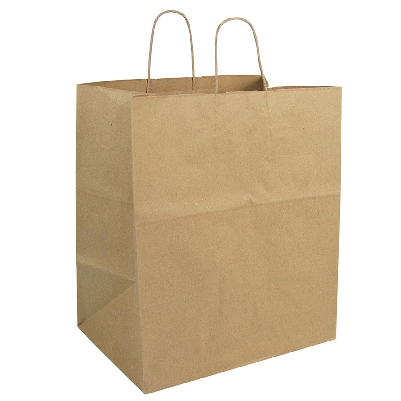 Kraft Paper Bag with Twisted Handles, Takeout (Super Royal) -14.00 x 10.00 x 15.75 Inch - 200Pcs Ampack