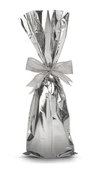 Mylar Metallic Wine Gift Bag, Silver - 7.00 x 18.00 Inch - 1000 Pack Ampack