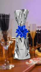 Mylar Metallic Wine Gift Bag, Silver (Magnum) - 10.00 x 18.50 - 500Pcs/case Ampack