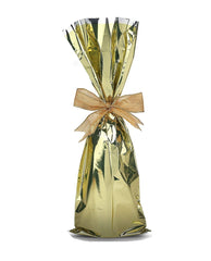 Mylar Metallic Wine Gift Bags-GOLD -6.5 x 18.5 - Pack of 100 Pcs Ampack