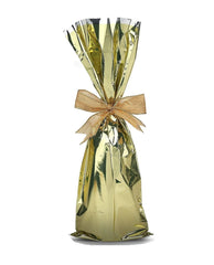Mylar Metallic Wine Gift Bags-GOLD -6.5 x 18.00 - Pack of 500 Pcs Ampack