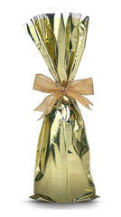 Mylar Metallic Wine Gift Bags-GOLD - 6.5 x 18 - Pack of 100 Pcs Ampack