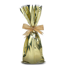 Mylar Metallic Wine Gift Bags, Gold - (Magnum)- 9.00 x 18.50 - Pack of 100 Ampack